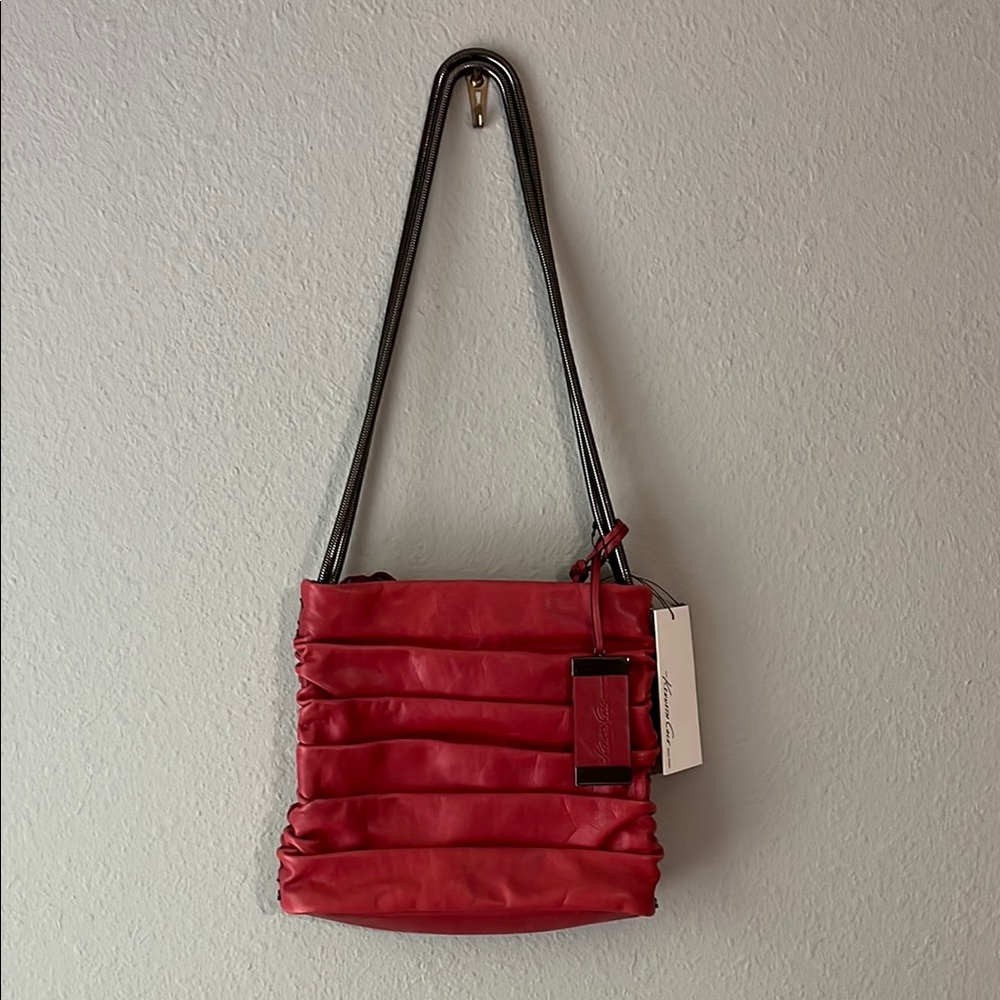 Kenneth Cole Red Leather Shoulder Bag